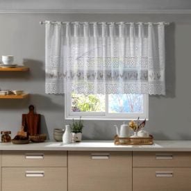 Cortina Valencia Para Cozinha Em Renda 200X80cm Havan - Dona Galinha