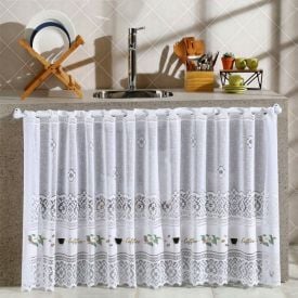Cortina Valencia Para Cozinha Em Renda 200X80 Cm Havan Casa - Jardim Do Café