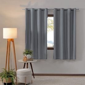 Cortina para Quarto e Sala 2,60X1,70 m Voil Bellini Havan Casa - Cinza Escuro