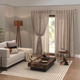 Cortina Para Quarto E Sala 2,60X2,30 M Ibiza Havan Casa - Bege
