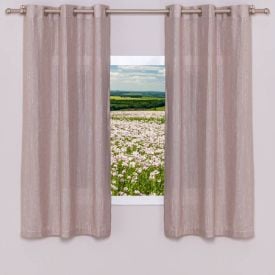 Cortina Para Sala E Quarto Chenille 2,60X1,70M Havan Casa - Branco Cinza