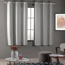 Cortina para Quarto e Sala 2,40X1,70M Rústica Veneza Havan Casa - Cinza Mescla