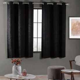 Cortina para Quarto e Sala 2,40X1,70M Rústica Veneza Havan Casa - Preto