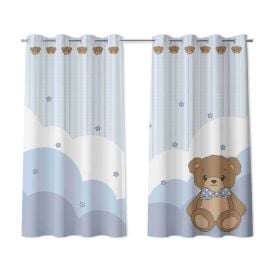 Cortina Quarto Havan Baby - URSO AZUL