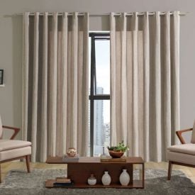 Cortina para Quarto e Sala Rústica 2,60X2,30 m Niger Havan Casa - Areia