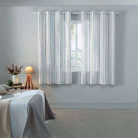 Cortina para Quarto e Sala 2,60X1,70 m Rústica Fiori Havan Casa - Nude