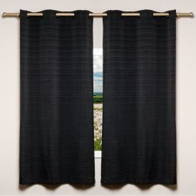 Cortina Para Sala Ou Quarto Rústica Veneza 2,40X1,70 M Havan Casa - Preto