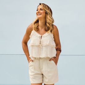 Cropped Feminino Com Babados Boby Blues
