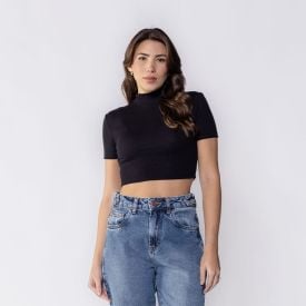 Cropped Feminino Com Gola Alta Boby Blues