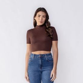 Cropped Feminino Com Gola Alta Boby Blues
