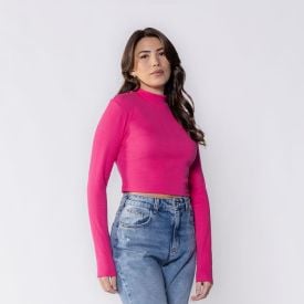 Cropped Feminino Com Gola Alta De Ribana Boby Blues
