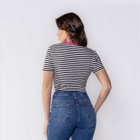 Cropped Feminino Listrado Em Ribana Boby Blues