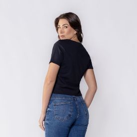 Cropped Feminino Manga Curta Boby Blues