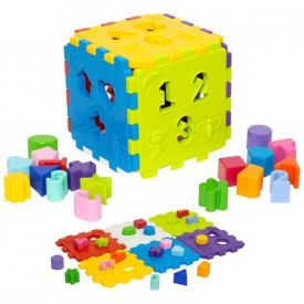 Cubo Didático Para Encaixar Mercotoys - Colorido
