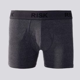 Cueca Boxer Masculina De Poliamida Risk Grafite Claro