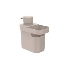 Dispenser Para Detergente Com Organizador De Pia Trium Ou 650Ml - Bege
