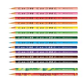 Lápis de Cor 12 Cores e 2 Lápis Misturinha Faber Castell - Dinossauros