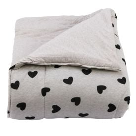 Edredom Casal de Malha Tóquio/Mescla Milano Havan Casa - Coração