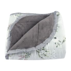 Edredom Casal Dupla Face Bellagio -  Havan Casa - Floral Cinza