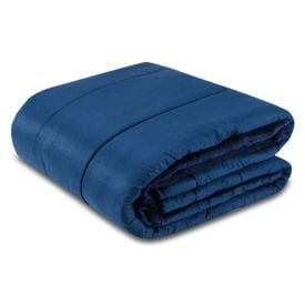 Edredom Casal Plush E Dupla Face Napoli Havan Casa - Azul Marinho