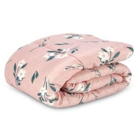 Edredom Casal Estampado Bellagio Havan Casa - Luna Floral Rosa