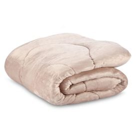 Edredom Casal Plush Inove Provence Havan Casa - Bege