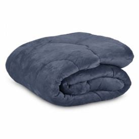 Edredom Casal Plush Inove Provence Havan Casa - Azul Mariner