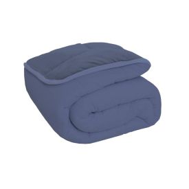Edredom Casal Plush/Malha Liso Dupla Face Havan Casa - Denim Marinho
