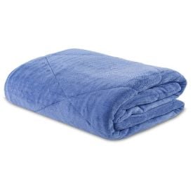 Edredom Casal Plush By Yaris Havan Casa 1 Pç - Azul Novo