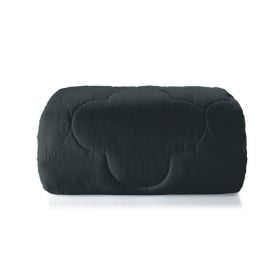 Edredom King 100% Poliéster Elegance Hedrons - Preto