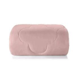Edredom King 100% Poliéster Elegance Hedrons - Rosa Tule