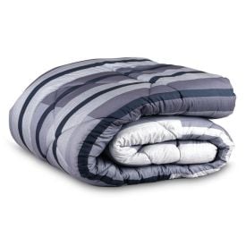 Edredom King Dupla Face Plush Versátile Havan Casa - Gael Geo Preto