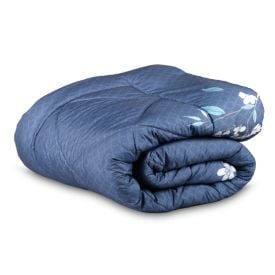 Edredom King Dupla Face Plush Versátile Havan Casa - Malu Floral Azul