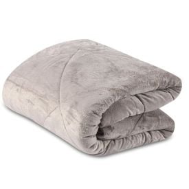 Edredom King Plush Inove Provence Havan Casa - Taupe