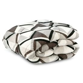 Edredom King Plush Inove Provence Havan Casa - Ravi Geo Cinza