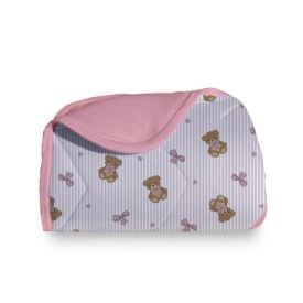 Edredom para Berço Malha 100% Algodão Havan Baby - Urso Rosa