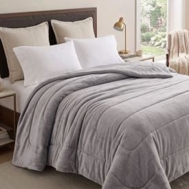 Edredom Provence Liso Casal 1,80M X 2,20 m - Cinza
