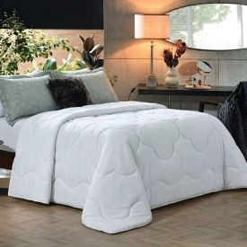 Edredom Queen 100% Poliéster Elegance Havan Casa - Branco