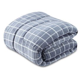 Edredom Queen 100% Poliéster Provence Plush Havan Casa - Grid Verde Azul