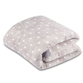 Edredom Queen 100% Poliéster Provence Plush Havan Casa - Poá Cinza