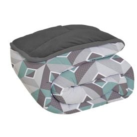 Edredom Queen Comfort Plush Dupla Face Havan Casa - Bruce Cinza