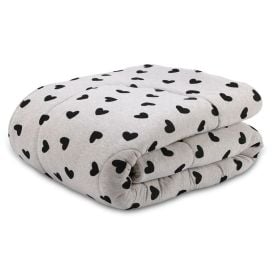 Edredom Queen de Malha Tóquio/Mescla Milano Havan Casa - Coração