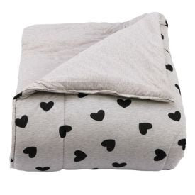 Edredom Queen de Malha Tóquio/Mescla Milano Havan Casa - Coração