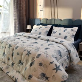 Edredom Queen/King 100% Algodão Buona Fortuna - Brisa Do Mar Azul