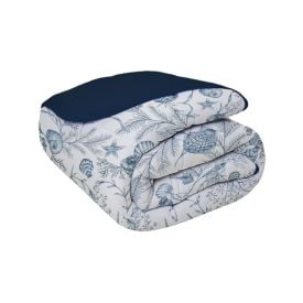 Edredom Queen 100% Algodão Malha Havan Casa 1 Pç - Aqua Azul Marinho