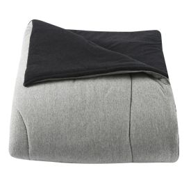 Edredom Queen De Malha Tóquio Havan Casa - Cinza Preto