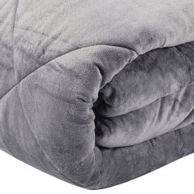 Edredom Queen Plush Inove Provence Havan Casa - Cinza Ardósia