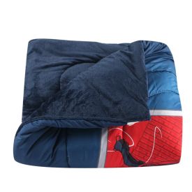 Edredom Solteiro Disney 100% Poliéster Plush Hedrons - Homem Aranha