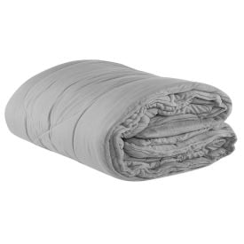 Edredom Solteiro Dupla Face Plush E Microfibra Napoli Havan Casa - Cinza Lunar