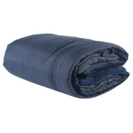 Edredom Solteiro Dupla Face Plush E Microfibra Napoli Havan Casa - Azul Oceano